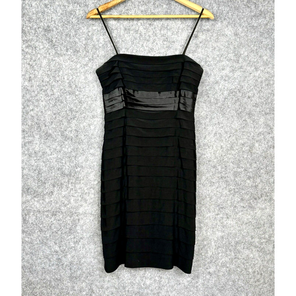 Anne Klein Elegant Pleated‎ Cocktail Dress Sz 4 Capsule Whimsigoth Wedding Guest - Picture 1 of 11